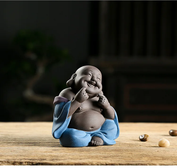 Фиолетовый песок чай pet керамические статуи Будды Китай ремесла ...