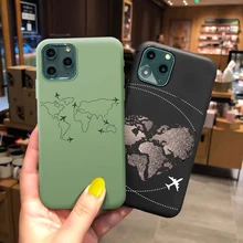 Fashion World Map Travel Just Go TPU Case for iPhone 11Pro 12pro MAX XS Max XR X 7 8 6S Plus SE 2020 12mini Silicone Cover Shell