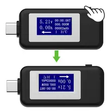 Usb type-c тестер DC Цифровой вольтметр Usb тестер напряжение измеритель тока Амперметр детектор Банк питания зарядное устройство вольтметр с индикатором