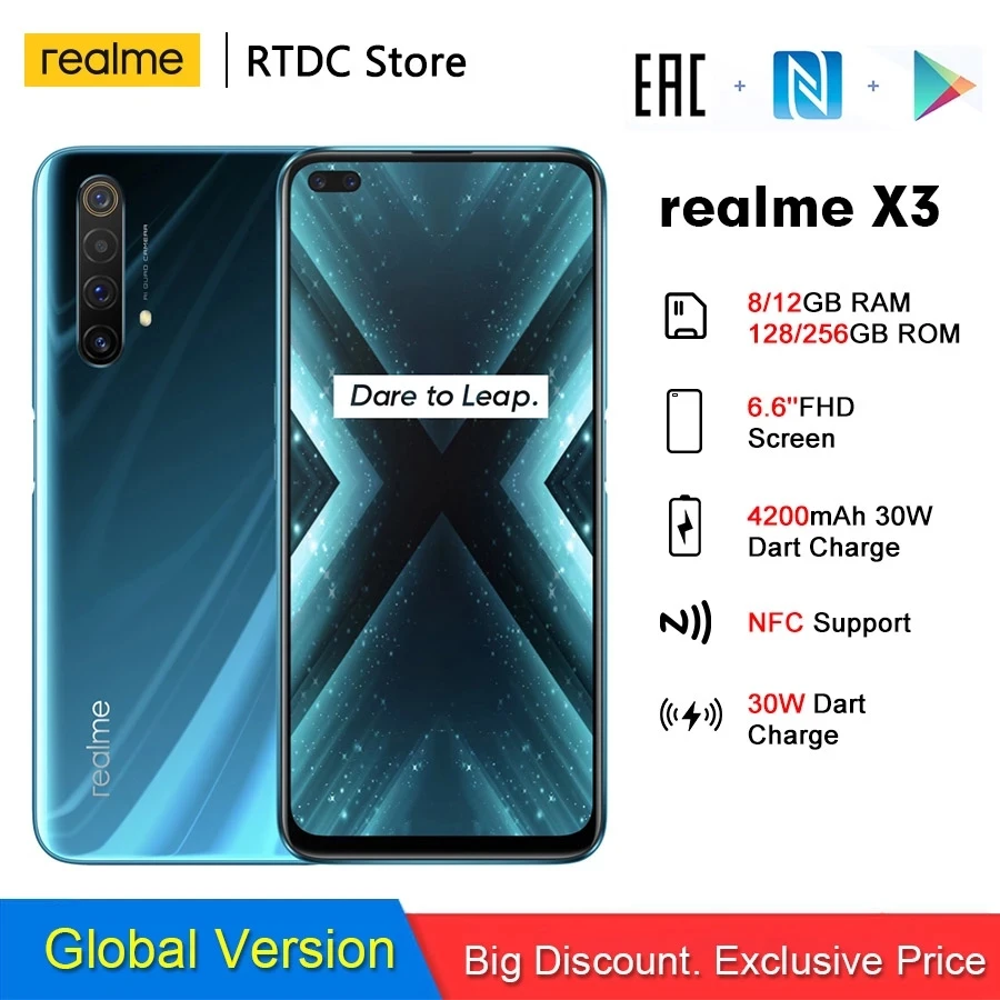 Realme Snapdragon 855 128gb LTE/WCDMA/GSM NFC Adaptive Fast Charge Octa Core Fingerprint Recognition