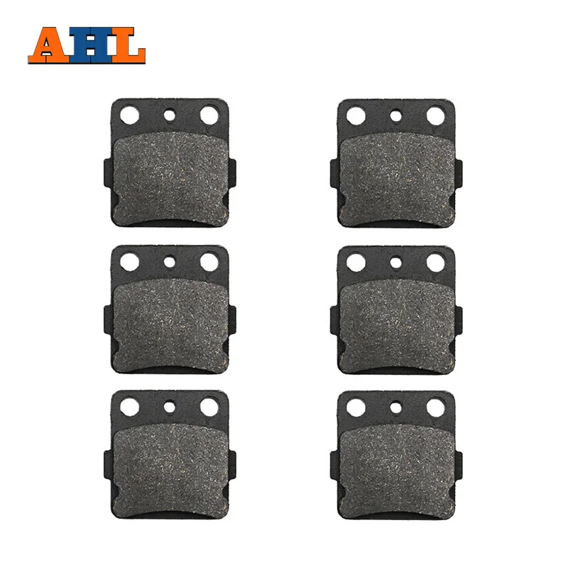 Ahl 3 Pairs Front & Rear Motorcycle Brake Pads For Suzuki Atv Ltz 400