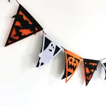 Вечерние wakaka Счастливый Хэллоуин треугольник баннер для вечеринки летучая мышь приведение в виде тыквы украшения для дома