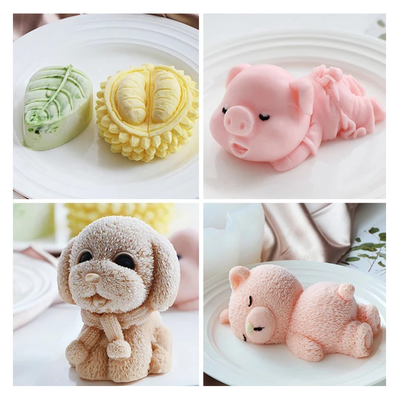 Moule 3d En Forme De Chien Mignon En Silicone Mousse Gateau Fondant Glace Gelee Pudding Decoration De Gateaux Aliexpress