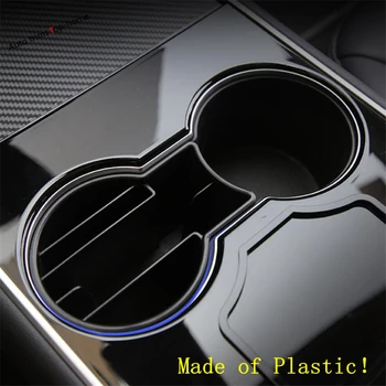 

Yimaautotrims Front Water Cup Holder Container Storage Box Cover Trim Fit For Tesla Model 3 2018 2019 2020 Interior Mouldings