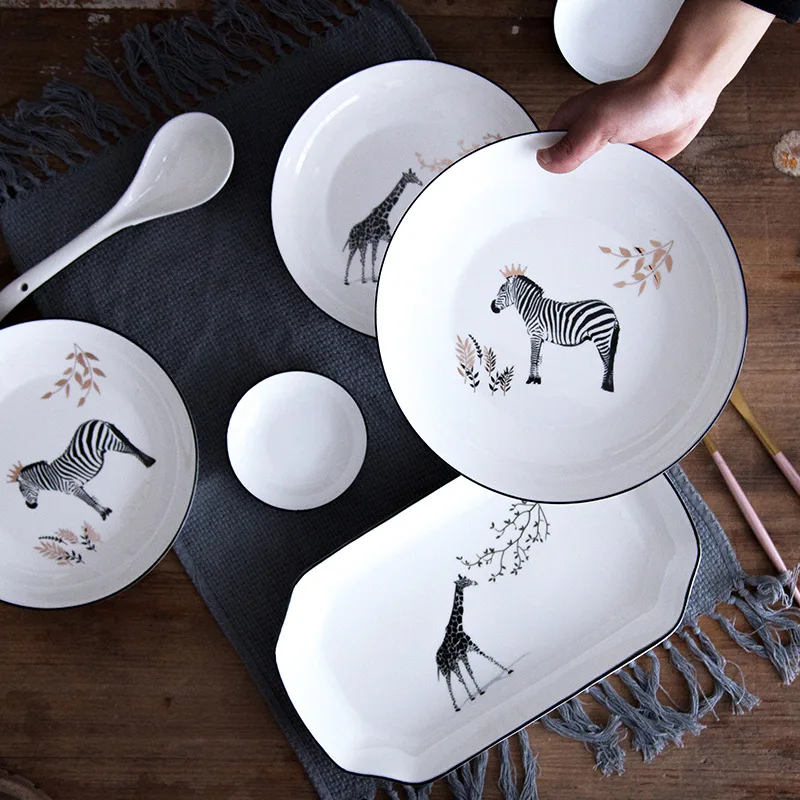 

Scandinavian Minimalist Creative Dishes Free DIY Collocation Packaged Combination Gift Logo Customizable