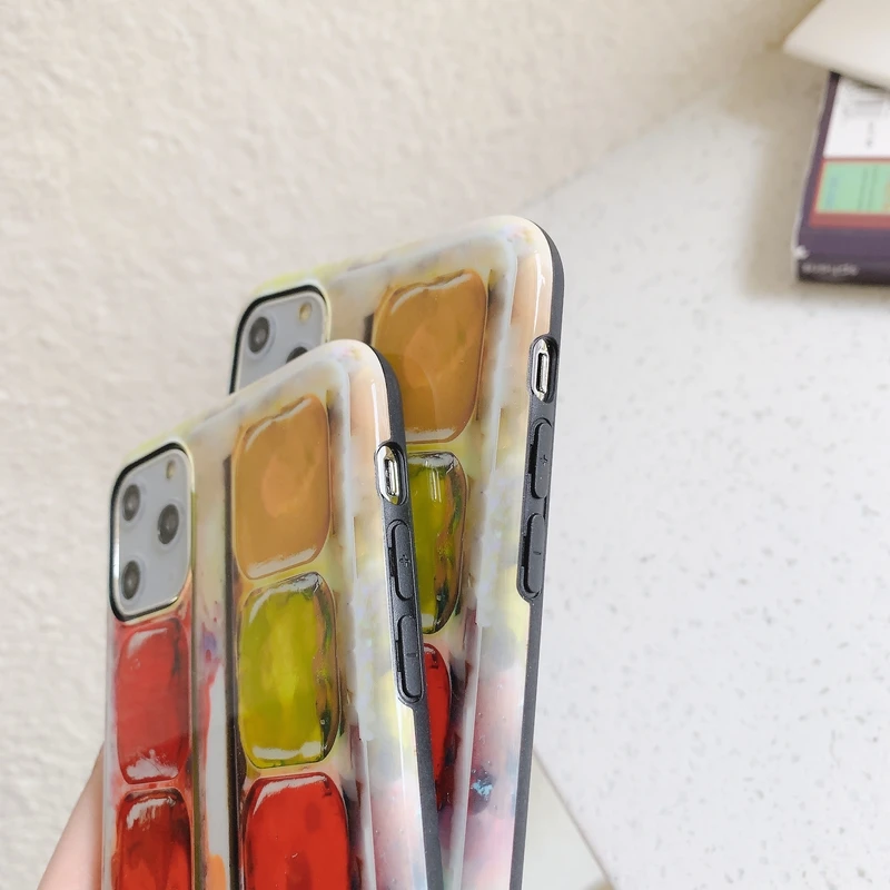 Модный Цветной чехол с красителем для iphone 11 11Pro Max XR X XS Max 6 7 8 plus, мягкий IMD чехол для телефона, чехол