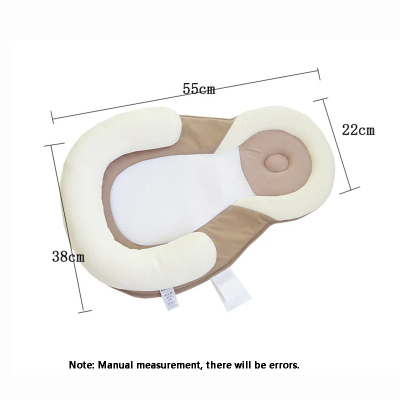 Multifunction Baby Crib Travel Sleep Pillow Newborn Anti-rollover Safety Cushion Baby Sleep Positioning Pad Portable Folding Bed
