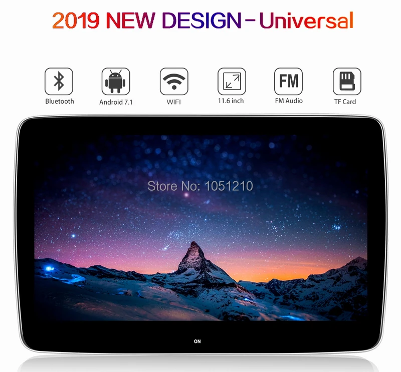Ouchuangbo Автомобильный подголовник монитор Поддержка 1080P видео 13 3 дюйма android 9 0