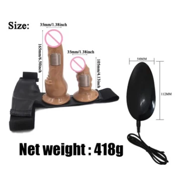 Strap On Double Vibration Dildos Anal Ultra Elastic Harness Belt Dual Penetration Adult Product Fidget Sex Toy For Women Lesbian 5