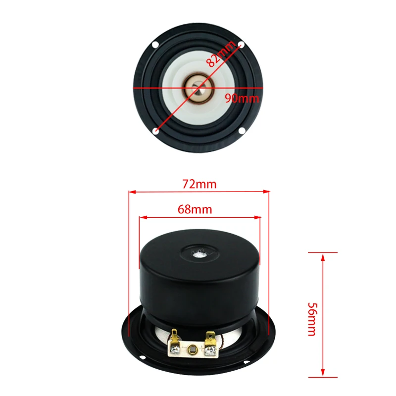 Alto-falantes de Gama Áudio do Carro Cinema em Casa Polegada Completa 8ohm Alta Fidelidade Altavoz Portatil Alto-falante 87db Baixo Faça Você Mesmo 1pc 3 15w 4ohm - Image 5
