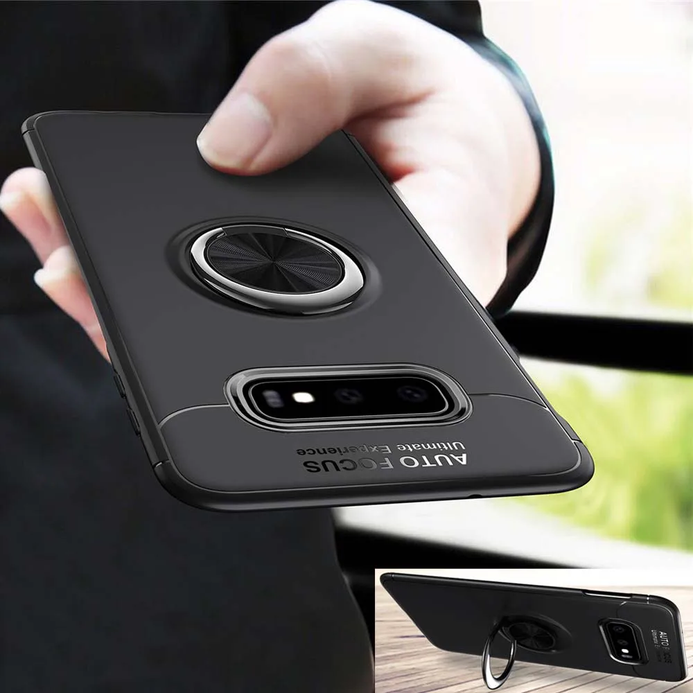 Чехол KDTONG для Samsung Galaxy S10 Plus S10E мягкий силиконовый чехол с магнитным кольцом S8 S9 |
