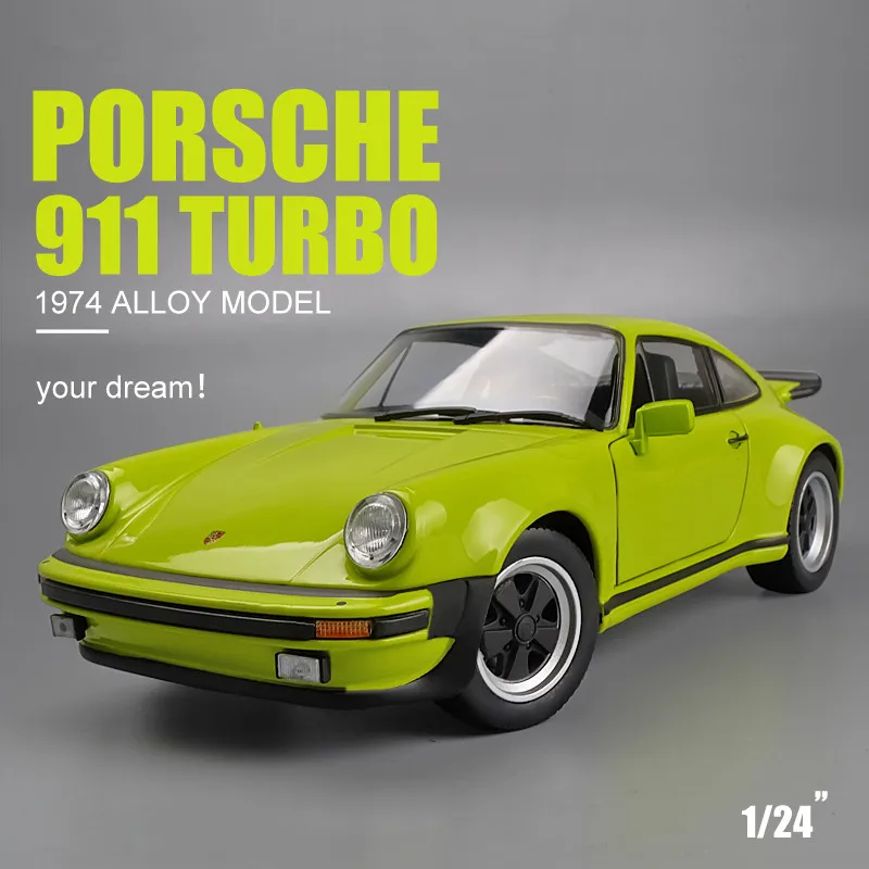 Модель автомобиля Welly 1:24 1974 Porsche 911 Turbo3.0 из сплава игрушечные машинки сборные