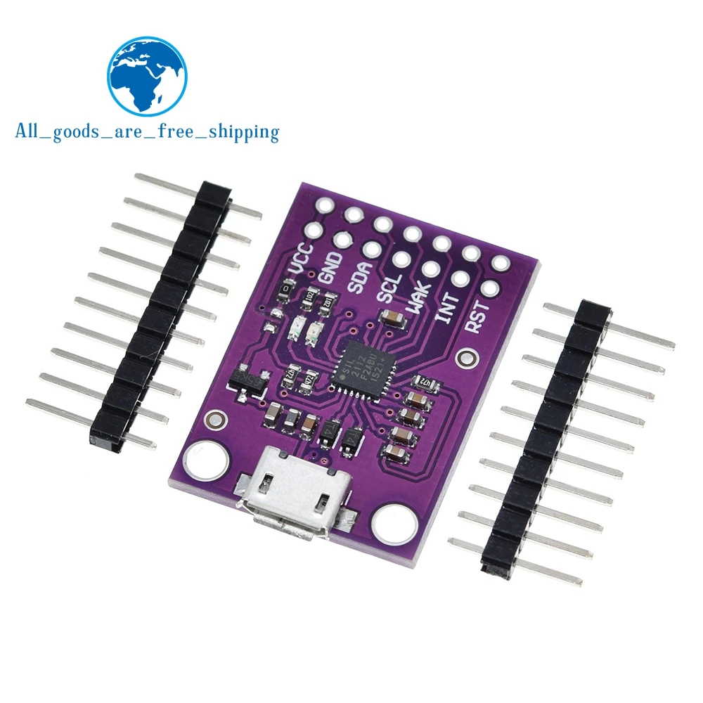 

CP2112 Debug Board USB to SMBus I2C Communication Module 2.0 MicroUSB 2112 Evaluation Kit for CCS811 Sensor Module for arduino