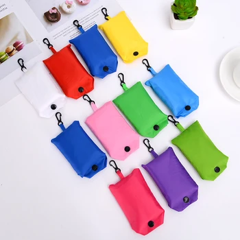 

textil bag shopping green mobile phone bag Shopping Bag Eco-friendly Folding Reusable Portable Handbag Polyester Travel Grocery