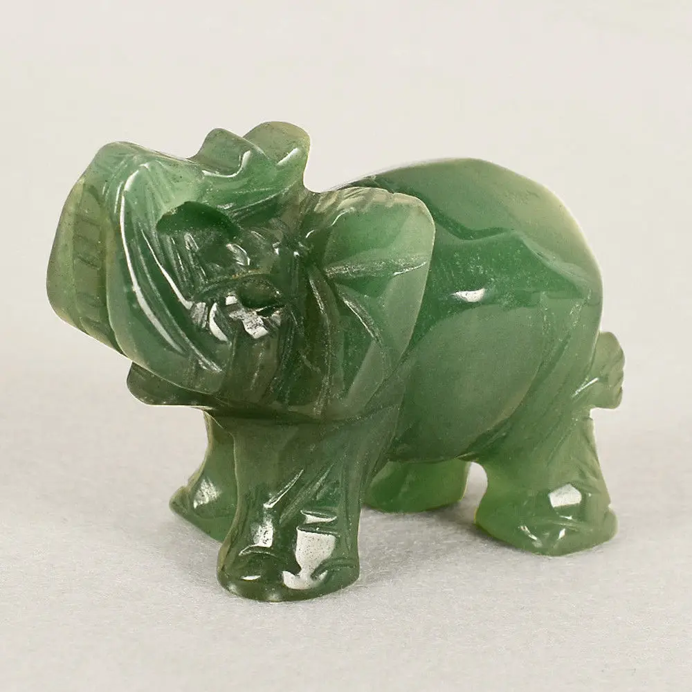 Счастливый Слон Фортуна зелёный авантюрин нефрит камень фэн шуй Статуя Статуэтка офисное украшение чакра целебные камни декоративная статуэтка|Камни|   | АлиЭкспресс