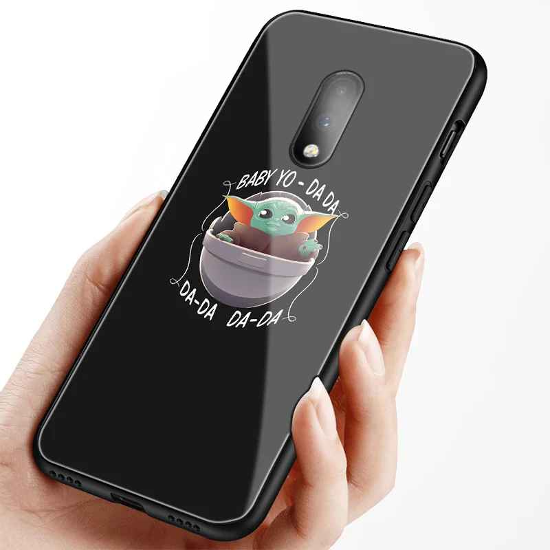Милый мягкий силиконовый чехол для телефона yoda из гладкого закаленного стекла для OnePlus 6 6T 7 7T Pro