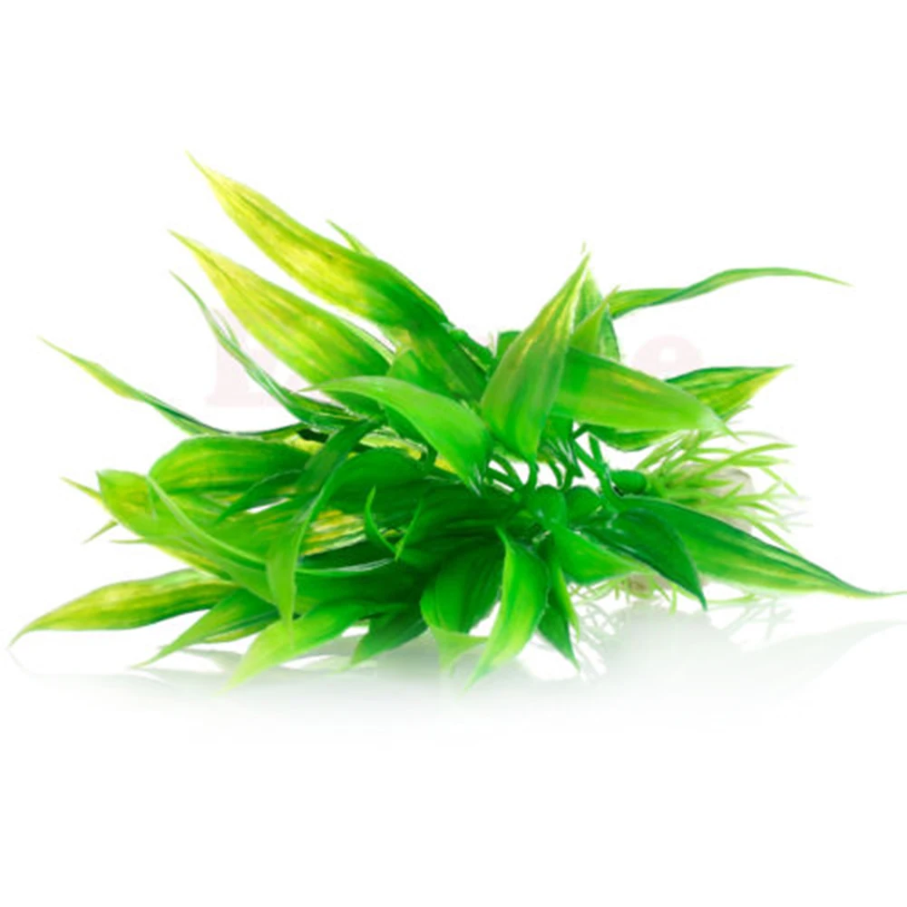Зеленая искусственная пластиковая трава для воды растительное украшение