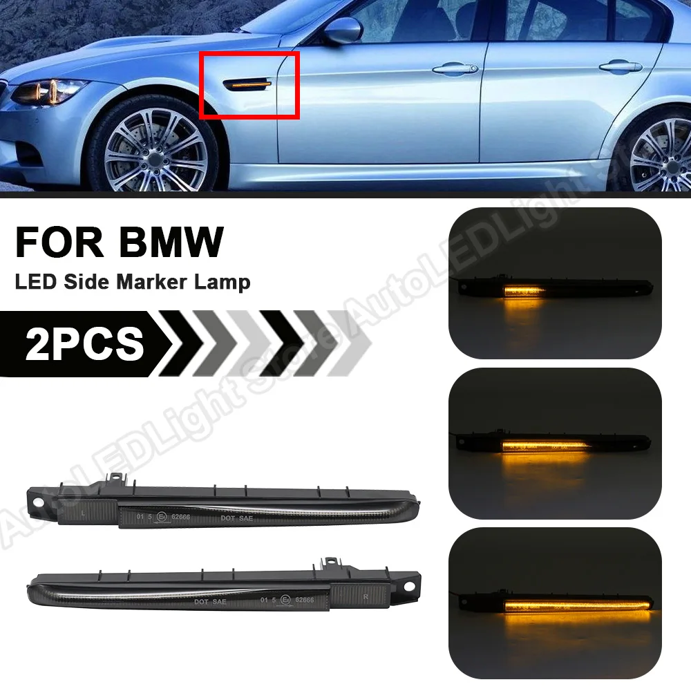 2 Pz Per Bmw Serie 3 E90 Sedan E92 Coupe E93 M3 Dynamic Led Side Marker Light Indicatore Di Direzione Lampeggiante Indicatore Luminoso