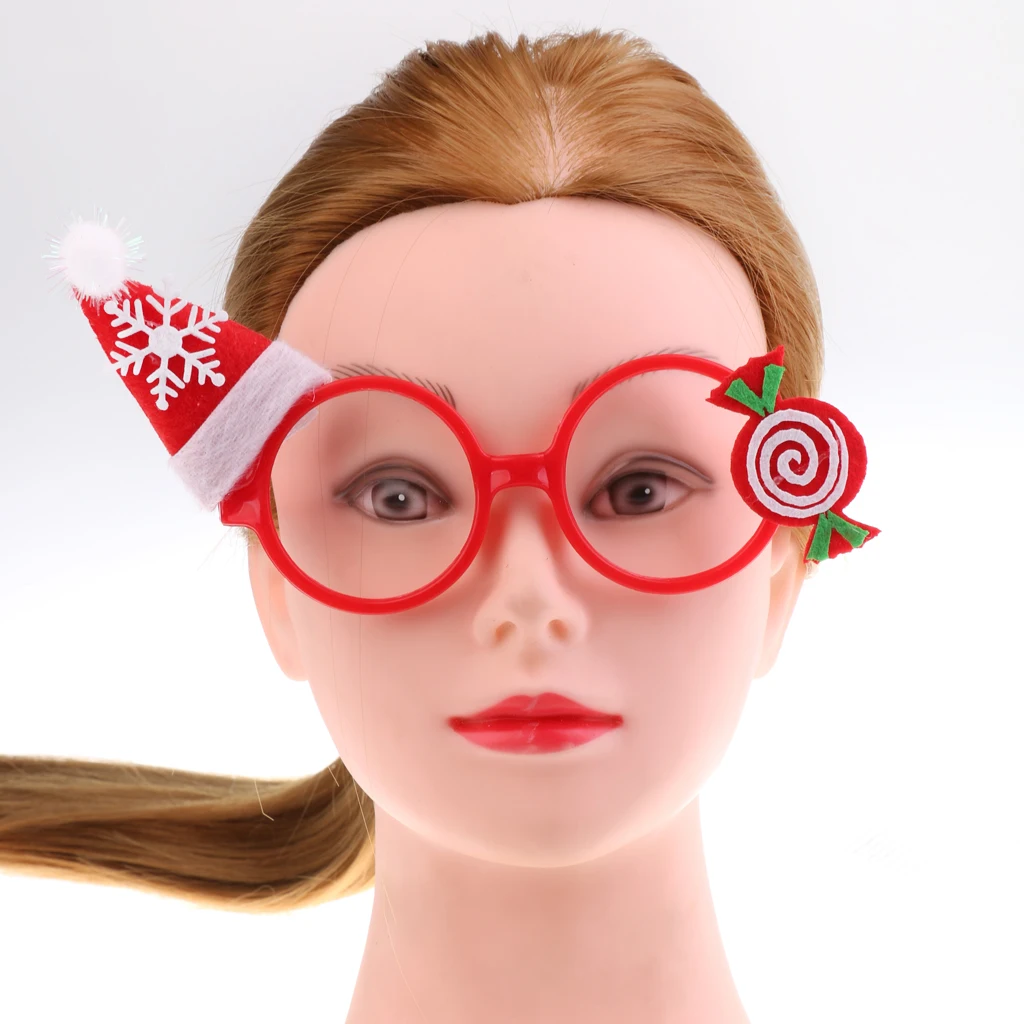 New Year Gift For Adult Kids Christmas Holiday Hat Party Glasses Eyewear Kids Party Cosplay Props Funny Eyewear