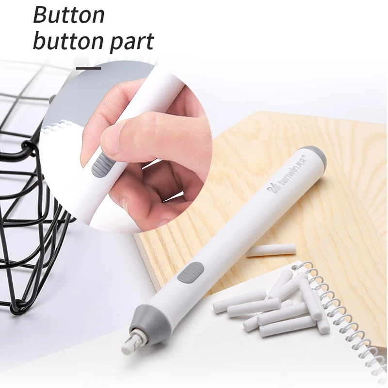 Pencil Eraser Kit Battery Operated Adjustable Electric Highlights Erasing Effects For Sketch Drawing with 22pcs Rubber Refills