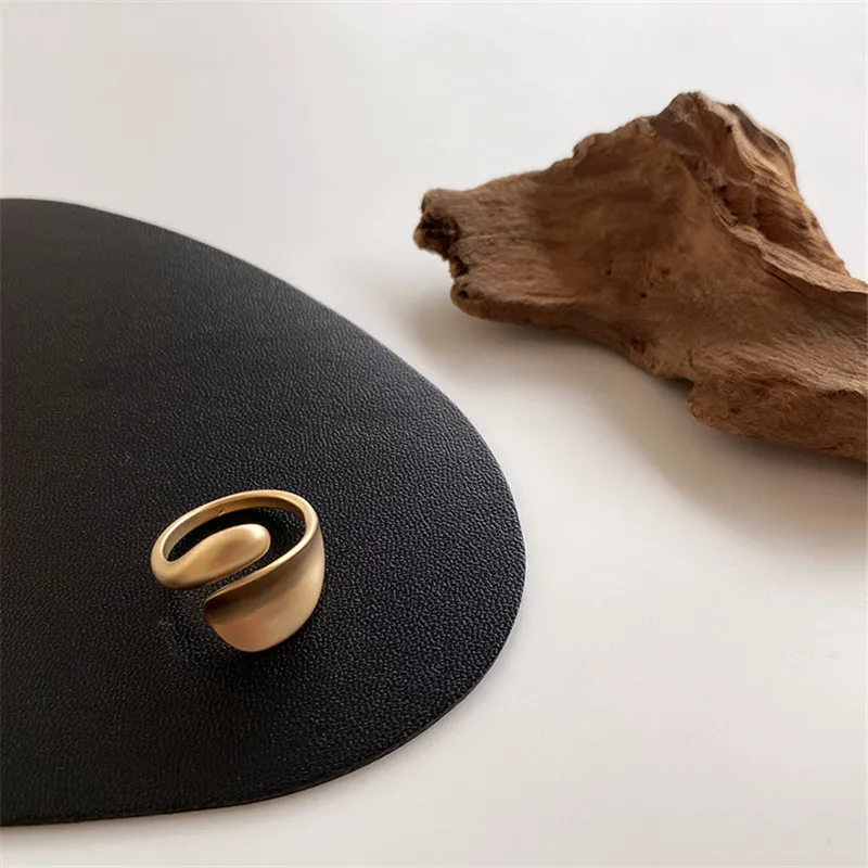 Simple Open Rings For Women Gold Color Fashion Korean Street Girl Wedding Rings Adjustable Knuckle Finger Jewelry