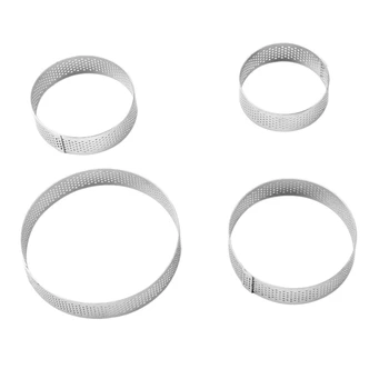 

6-10 Cm Round Perforated Breathable Mousse Cake Ring Stainless Steel Cake Ring Cake Tool, Breathable Cake Ring
