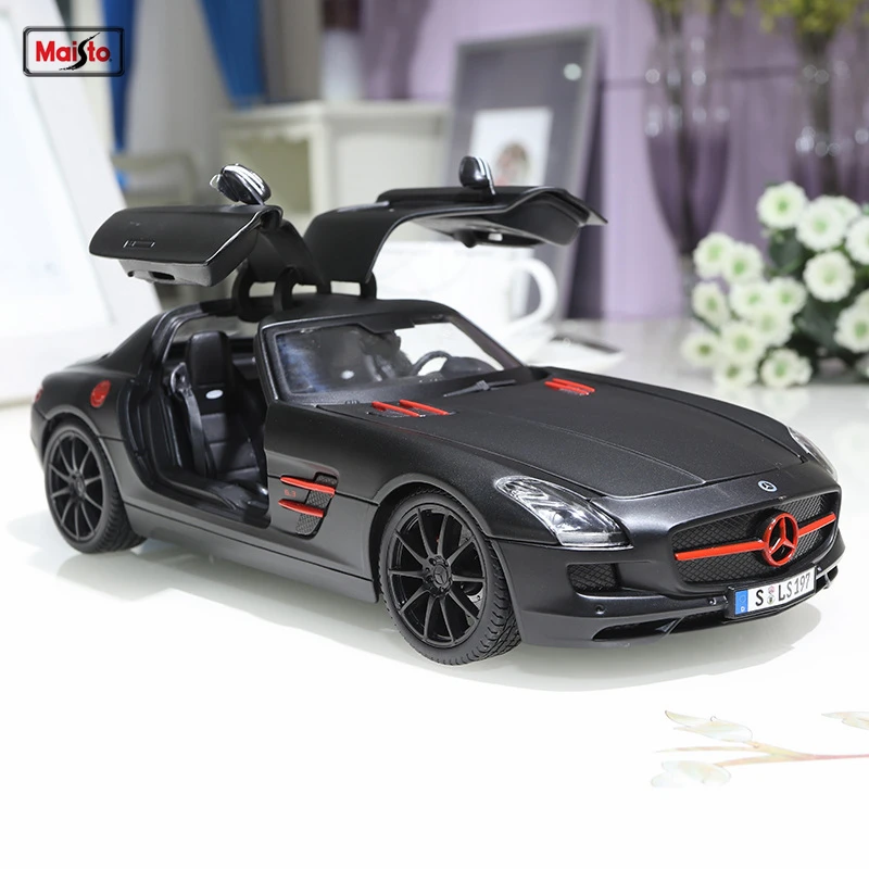 Спортивный автомобиль Maisto 1:18 Mercedes Benz SLS AMG GT модель автомобиля из сплава в стиле