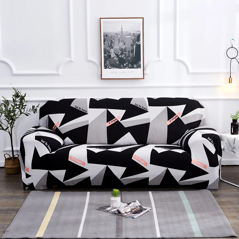 Напечатанный спандекс L форма чехлы для диванов для гостиной растягивающийся секционный угловой диван диване чехол чехлов кресло местный чехол - Цвет: color11