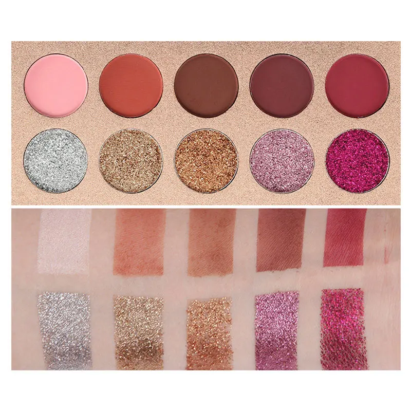 10 Color Beauty Glazed Makeup Eyeshadow Palette the Weather Collection Matte Shimmer Glitter Pigment paleta de sombra