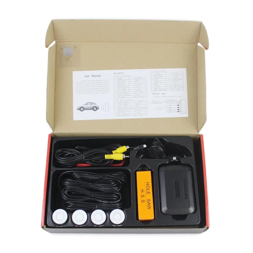 Автомобильный парковочный радар заднего вида DIYKIT 4 датчика резервная система