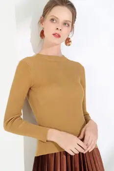 

2020 Fall New Women Turtleneck Sweater Pullover Black Pink Knitted Slim Sweaters Tops Winter Casual Sweater Jumper Top Women