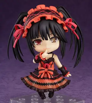 

New Anime Date A Live Nightmare Nendroid 466 Tokisaki Kurumi Q Version PVC Action Figure Collectible Model Toys Brinquedos Doll