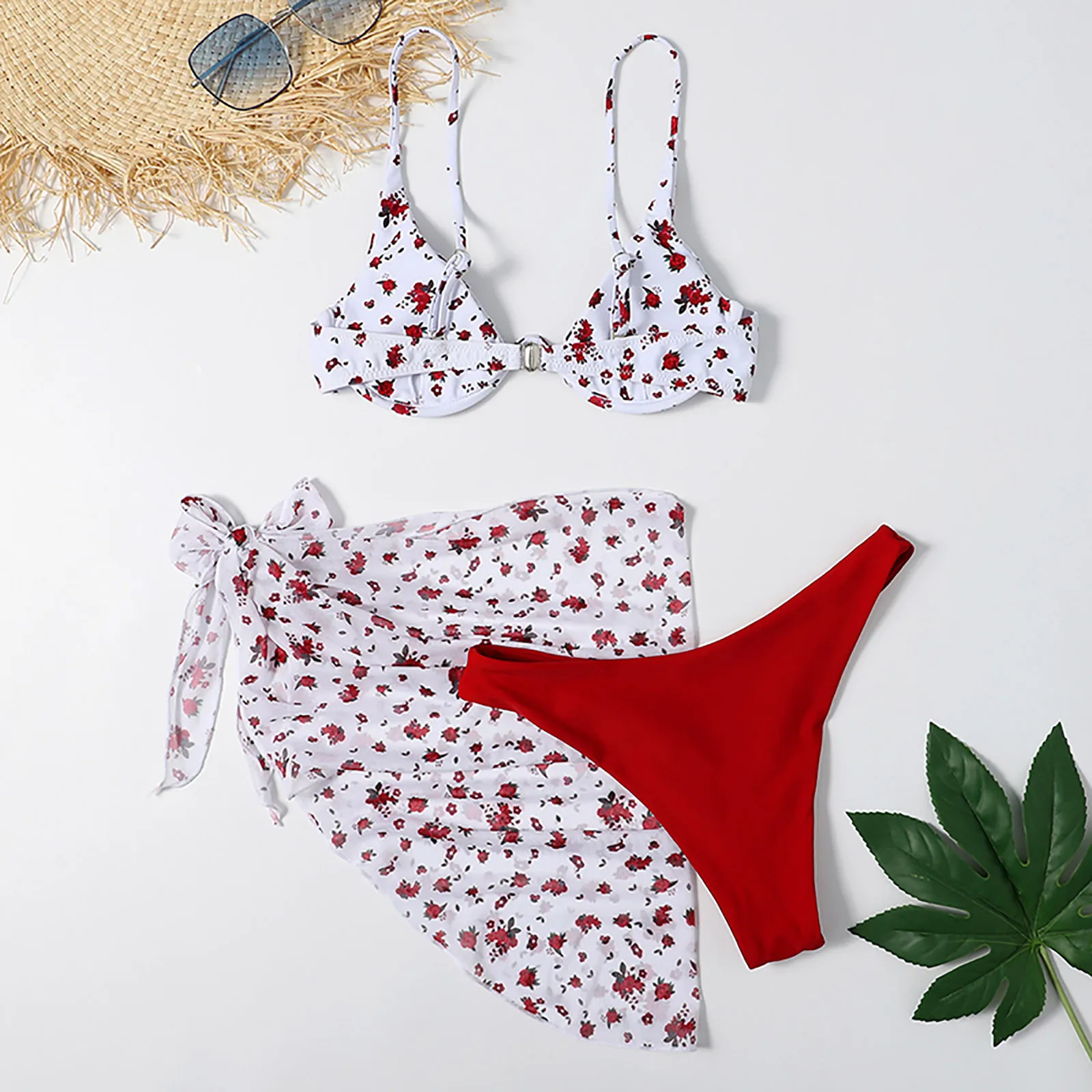 Комплект из 3 предметов пикантные пляжные ванный комплект High cut стринги
