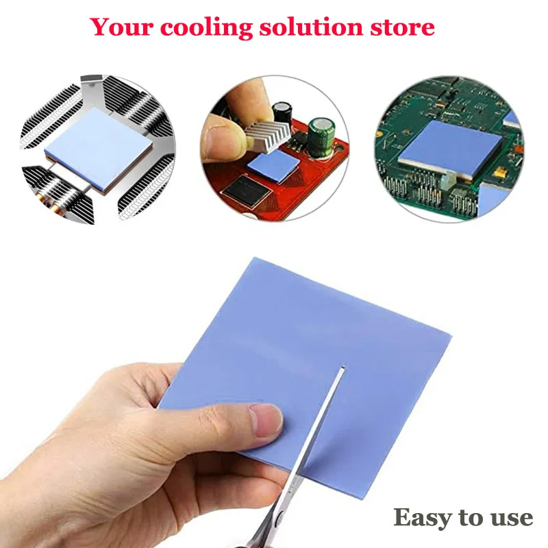 Thermal pad 12.8W/mK120X120mm Thermal conductivity CPU Heatsink Cooling Conductive Silicone Pad Thermopad Gasket