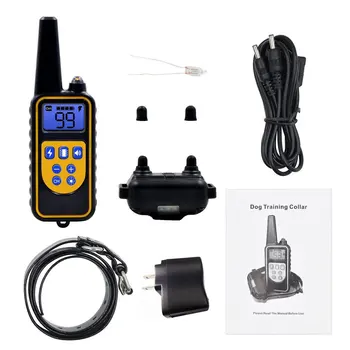 

Electric Dog Training Collar Pet Remote Control Waterproof Rechargeable w/ LCD Display for All Size Shock Vibration Sound 880