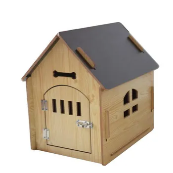 

10mm thick wooden doghouse pet house no smell waterproof non-deformable outdoor nest dog kennel with breathablewindow door