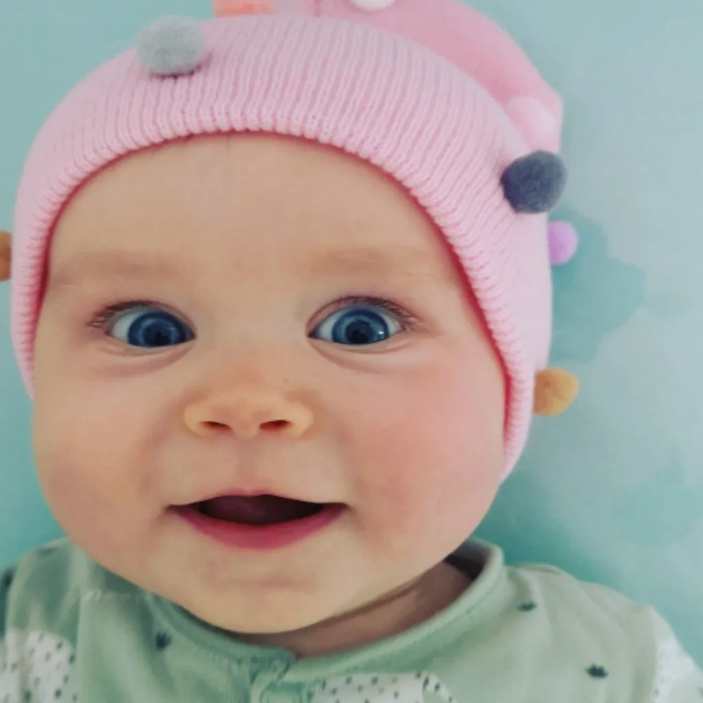 Children Pure Color Keeping Warm And Knitted Wool Hat Hairball Cap Knit