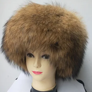 

Female Real Raccoon Fur Hat Winter Thick Warm Real Fur Cap Women Fashion Genuine Fur Hats Ladies Casual Ladies Cap Stock