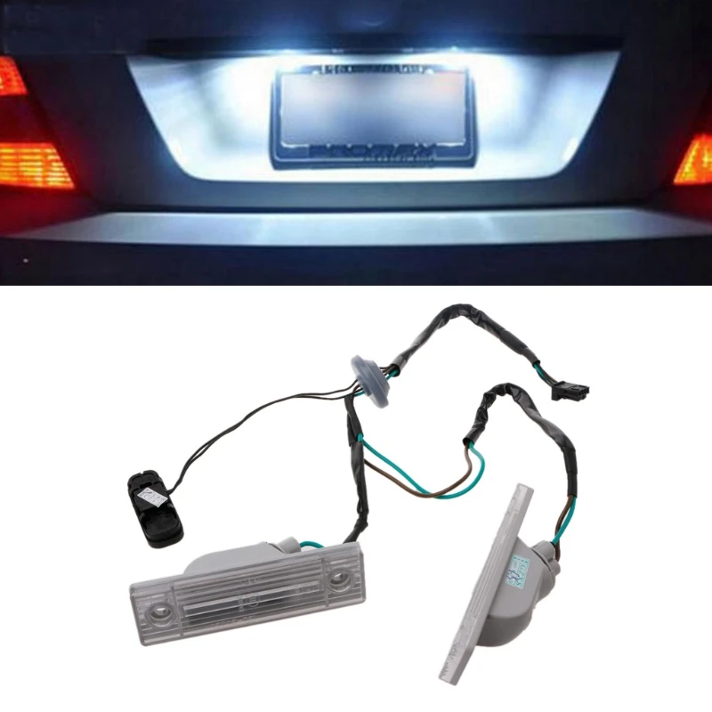 

2pcs Rear Back License Plate Light With Trunk Switch Button For Cruze Chevrolet