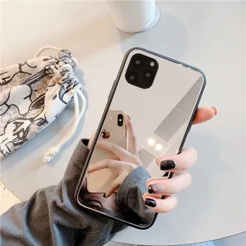 

Glass Mirror for Apple 11 Mobile Phone Shell XR Goddess Makeup Mirror Xsmax Protective Case IPhone7/8Plus Phone Cover