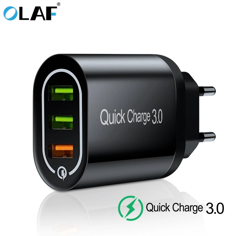 Зарядное устройство OLAF USB 3 0 18 Вт быстрое зарядное QC3.0 для Samsung S10 Xiaomi Mi9 iPhone X