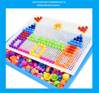 

DIY Puzzle Toys 296 Tablets Qiaoqiao Variety Mushroom Nail Puzzle Board