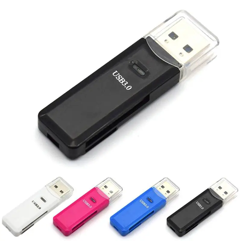 2 в 1 USB3.0 кардридер SD/TF смарт-карта памяти USB адаптер мини кардридер для компьютера ноутбука