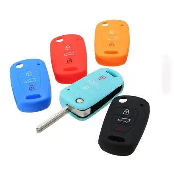 

Soft Easy to Install Wear-resistant 3 Buttons Silicone Remote Key Fob Case Cover for Hyundai Elantra Accent i20 i30