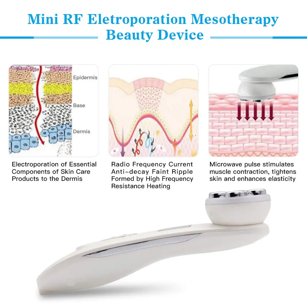 EMS для ухода за лицом, машинка для лифтинга кожи лица, для подтягивания и удаления морщин, радиочастотный массажер для лица, EMS