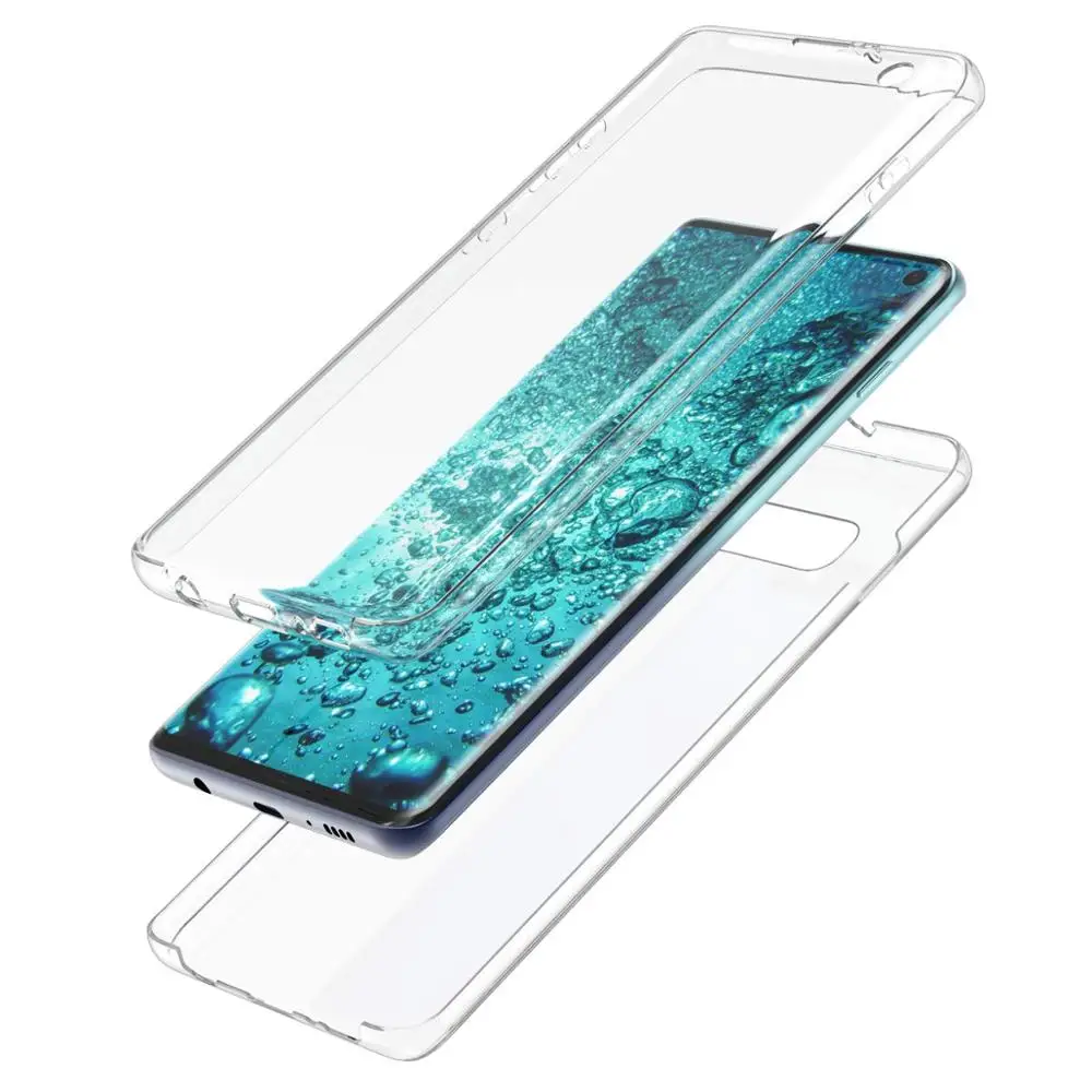 Ultra Thin Soft TPU Silicon 360 Degree Full Cover Body Phone Case For Samsung Galaxy S10 Plus