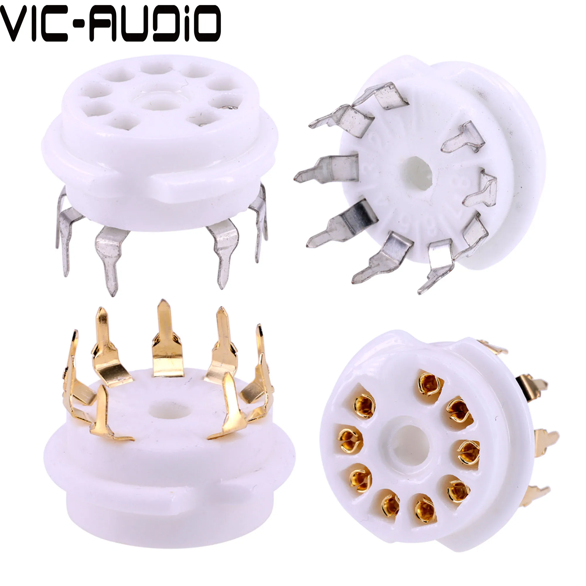 Ceramic B9A 9pin Valve Tube Socket GZC9-B For E88CC 6DJ8 ECC82 ECC83 EF86 EL84 6922 12AX7 12AU7 Vacuum Amplifier Vintage | Электроника