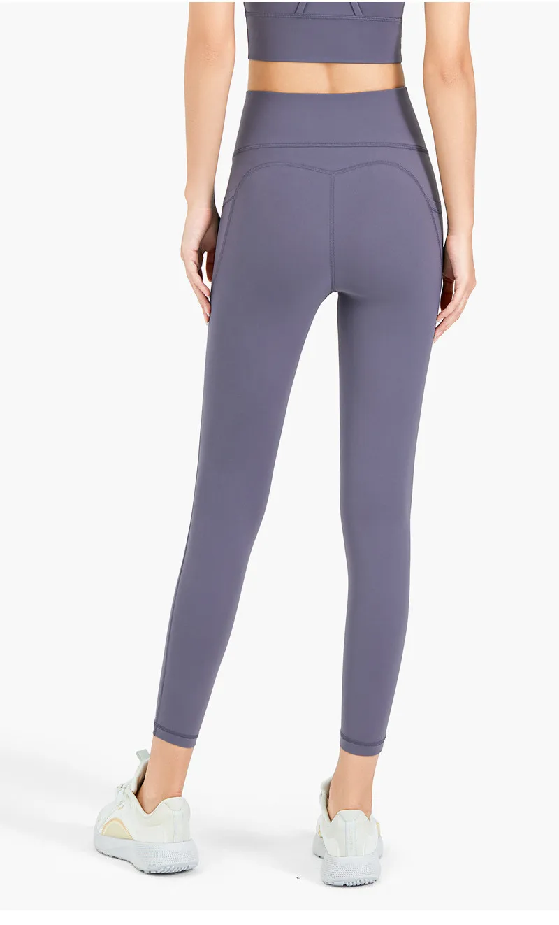 Lulu Women Sports Pants Breathable High Waist Yoga Leggings With Side Pockets Athletic Fitness Clothing Butter Soft Custom Logo Lulu Women Sports Pants Breathable High Waist Yoga Leggings With Side Pockets Athletic Fitness Clothing Butter Soft Custom Logo
