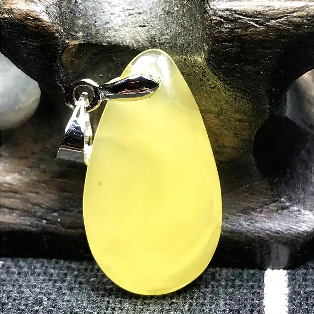 

Real Natural Yellow Amber Pendant Jewelry For Woman Man Crystal 21x12x4mm Beads Water Drop Stone Silver Necklace Pendant AAAAA