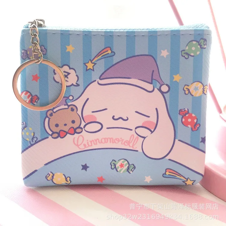 San-X Corner Bio My Melody Cinnamoroll Pudding Dog Cartoon Kawaii маленький кошелек для монет на молнии PU держатель для карт кошелек для хранения ключей - Цвет: 14